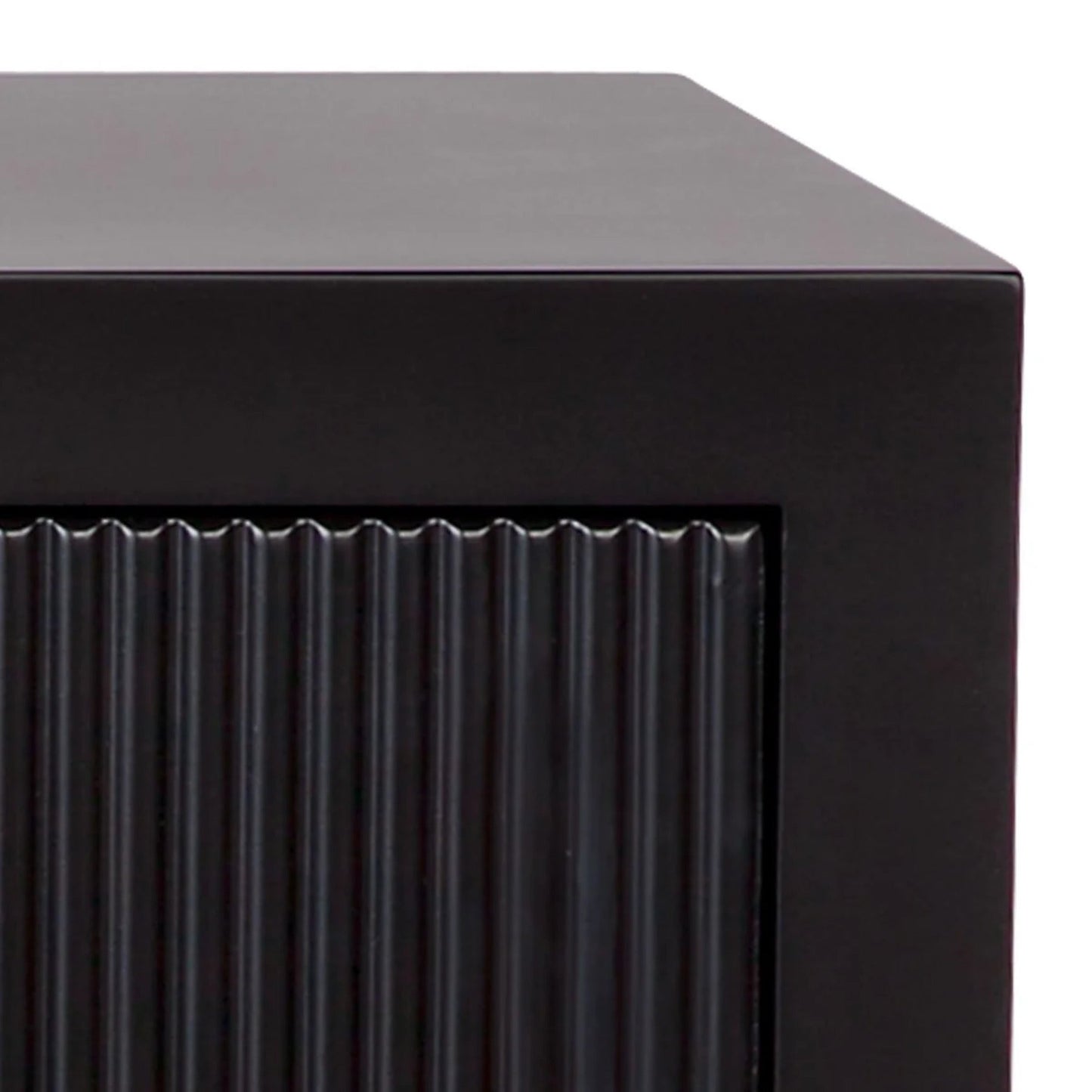 Ariana Large Two Drawer Bedside Table - Black Bedside Table Cafe Lighting & Living   