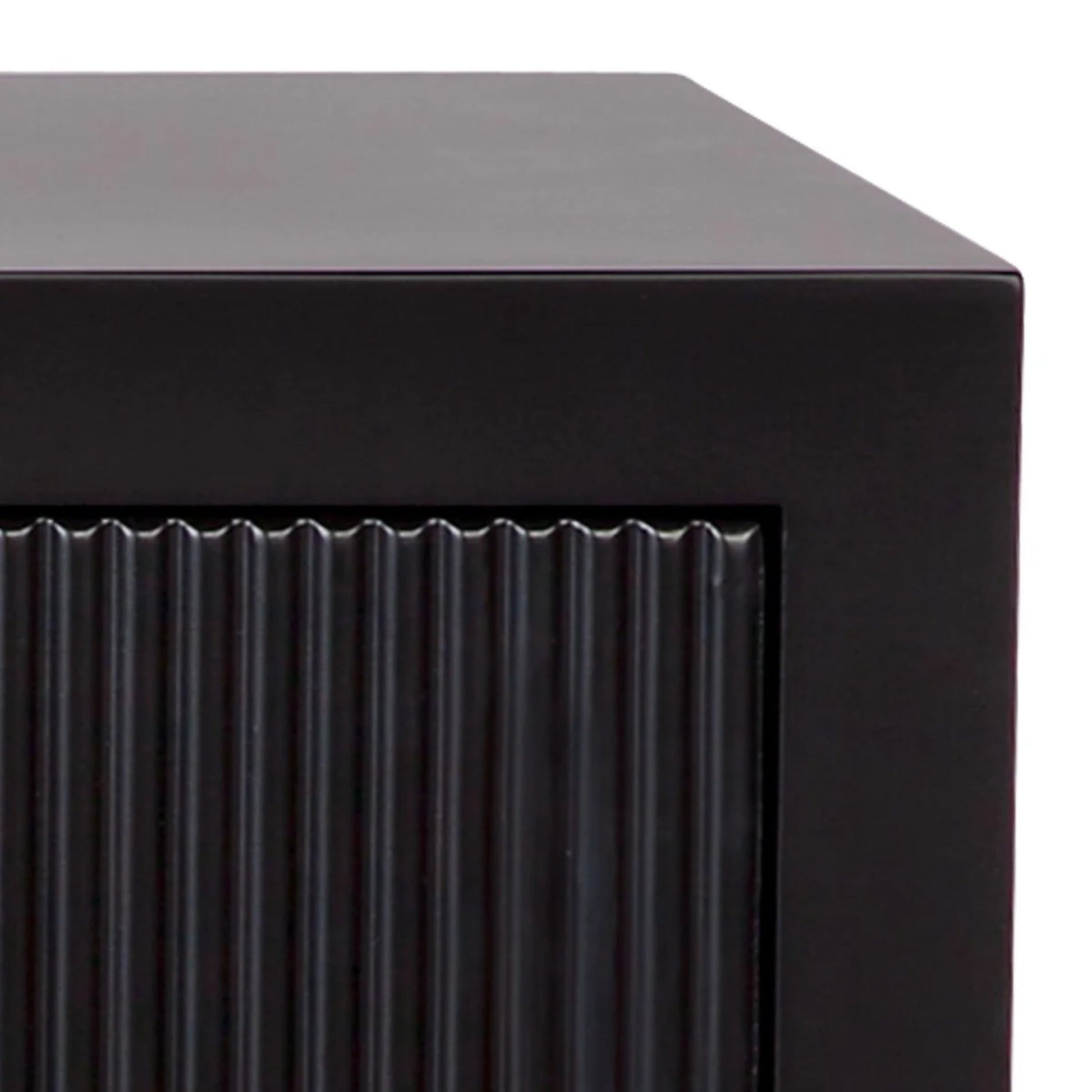 Ariana Large Two Drawer Bedside Table - Black Bedside Table Cafe Lighting & Living   