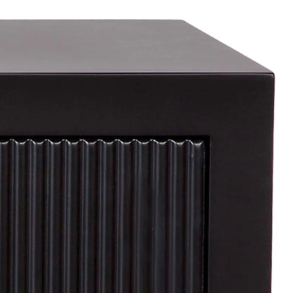 Ariana Large Two Drawer Bedside Table - Black Bedside Table Cafe Lighting & Living   