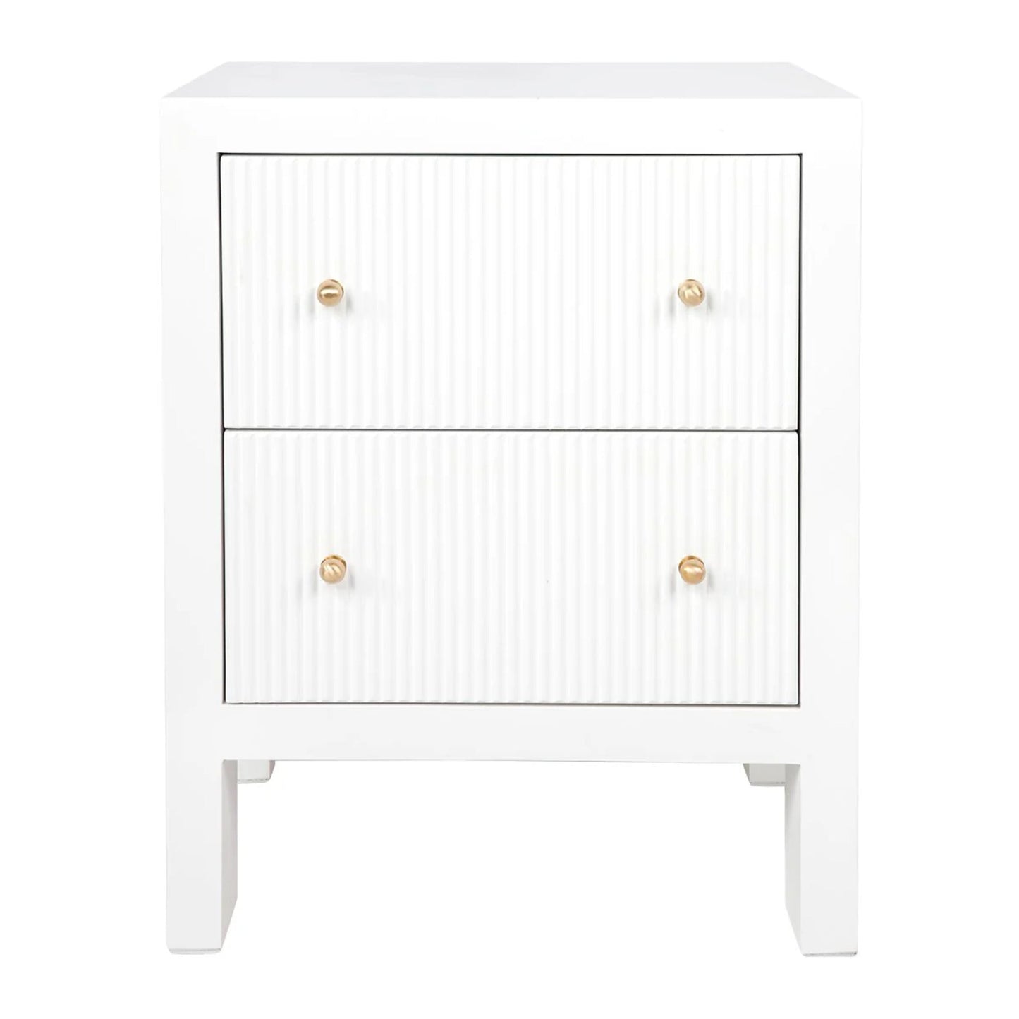 Ariana Large Two Drawer Bedside Table - Black Bedside Table Cafe Lighting & Living White Small 