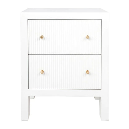 Ariana Large Two Drawer Bedside Table - Black Bedside Table Cafe Lighting & Living White Small 