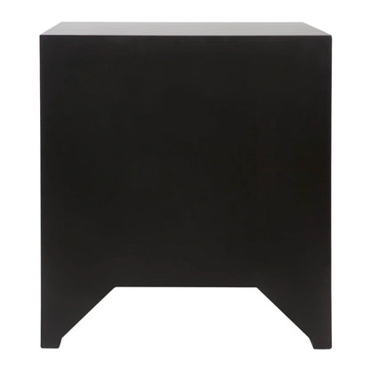Ariana Large Two Drawer Bedside Table - Black Bedside Table Cafe Lighting & Living   