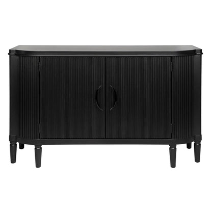 Arielle Ribbed Timber Buffet Table - Antique Gold Buffet Table Cafe Lighting & Living Black  