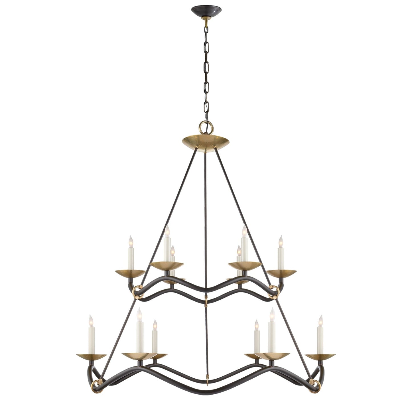 Barry Goralnick Choros Two-Tier Chandelier - Aged Iron Pendant Light Bloomingdales Lighting Two Tier  