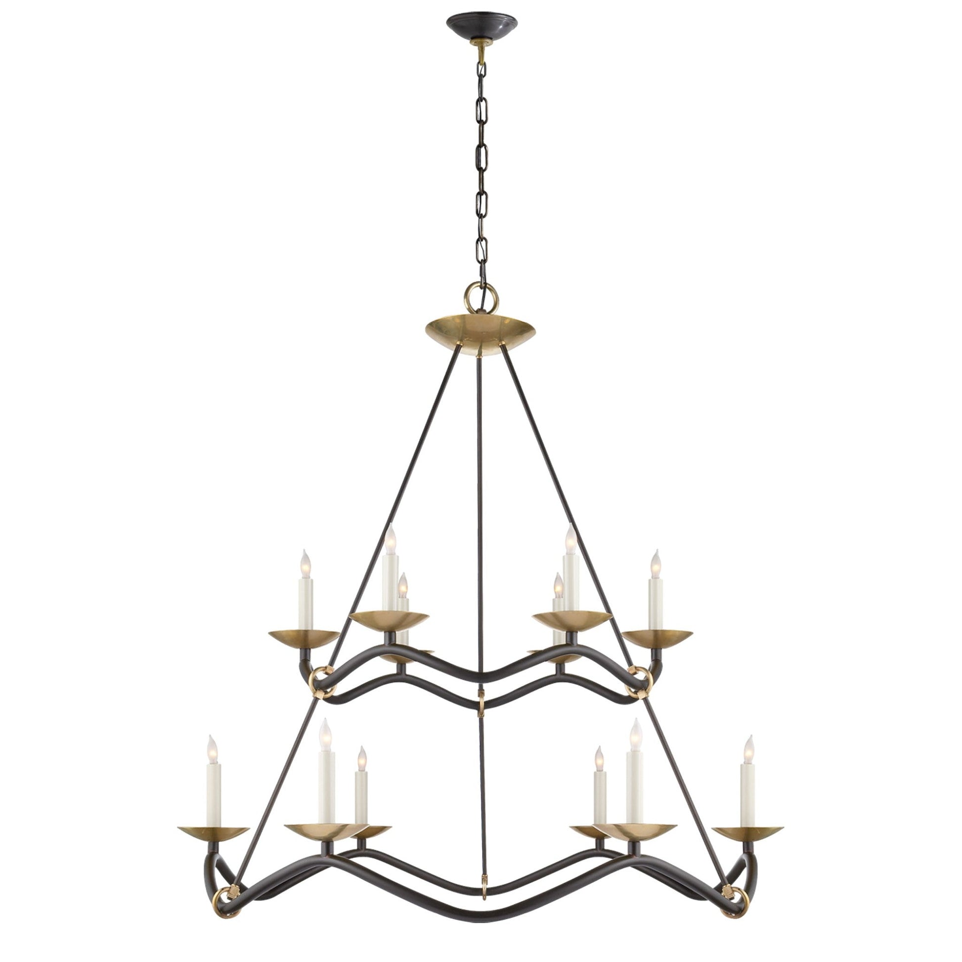 Barry Goralnick Choros Two-Tier Chandelier - Aged Iron Pendant Light Bloomingdales Lighting Two Tier  