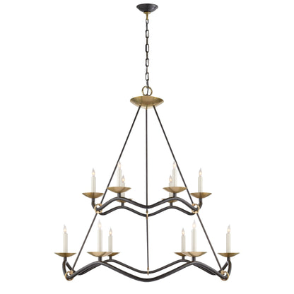 Barry Goralnick Choros Two-Tier Chandelier - Aged Iron Pendant Light Bloomingdales Lighting Two Tier  