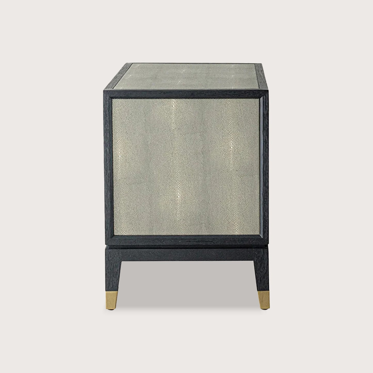Bernard Timber Bedside Table - Brass Bedside Table Raffine