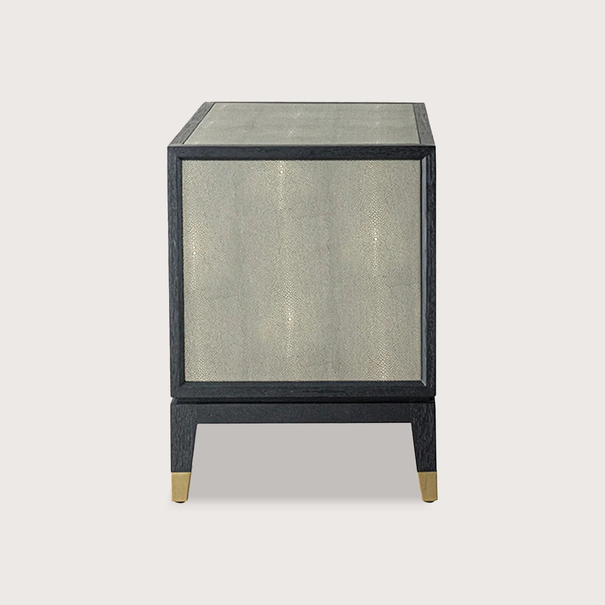 Bernard Timber Bedside Table - Brass Bedside Table Raffine
