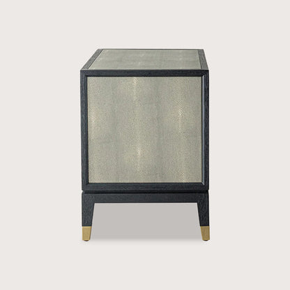 Bernard Timber Bedside Table - Brass Bedside Table Raffine
