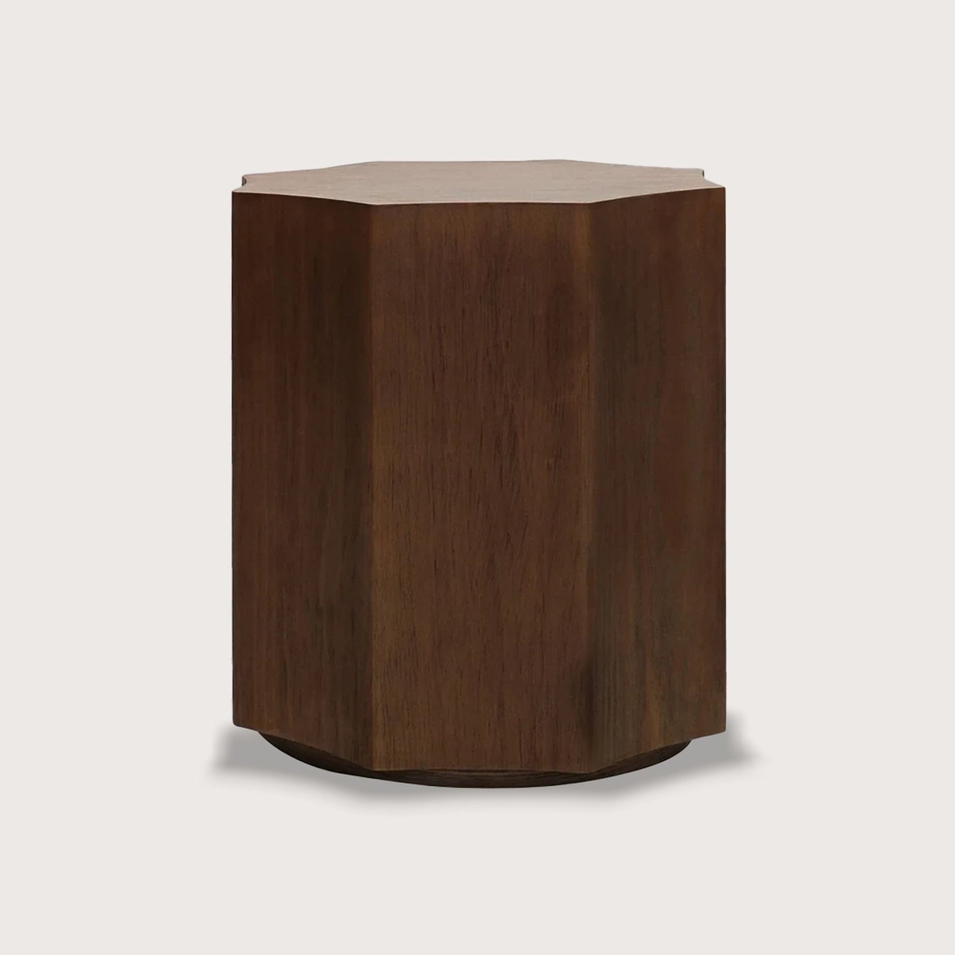 Bowen Architectural Timber Side Table - Natural Side Table Raffine Default Title