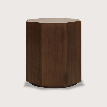 Bowen Architectural Timber Side Table - Natural Side Table Raffine Default Title