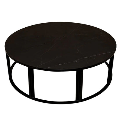 Bowie Marble Large Coffee Table - Black Coffee Table Cafe Lighting & Living   