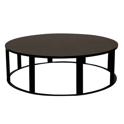 Bowie Marble Large Coffee Table - Grey Coffee Table Cafe Lighting & Living Black Medium 