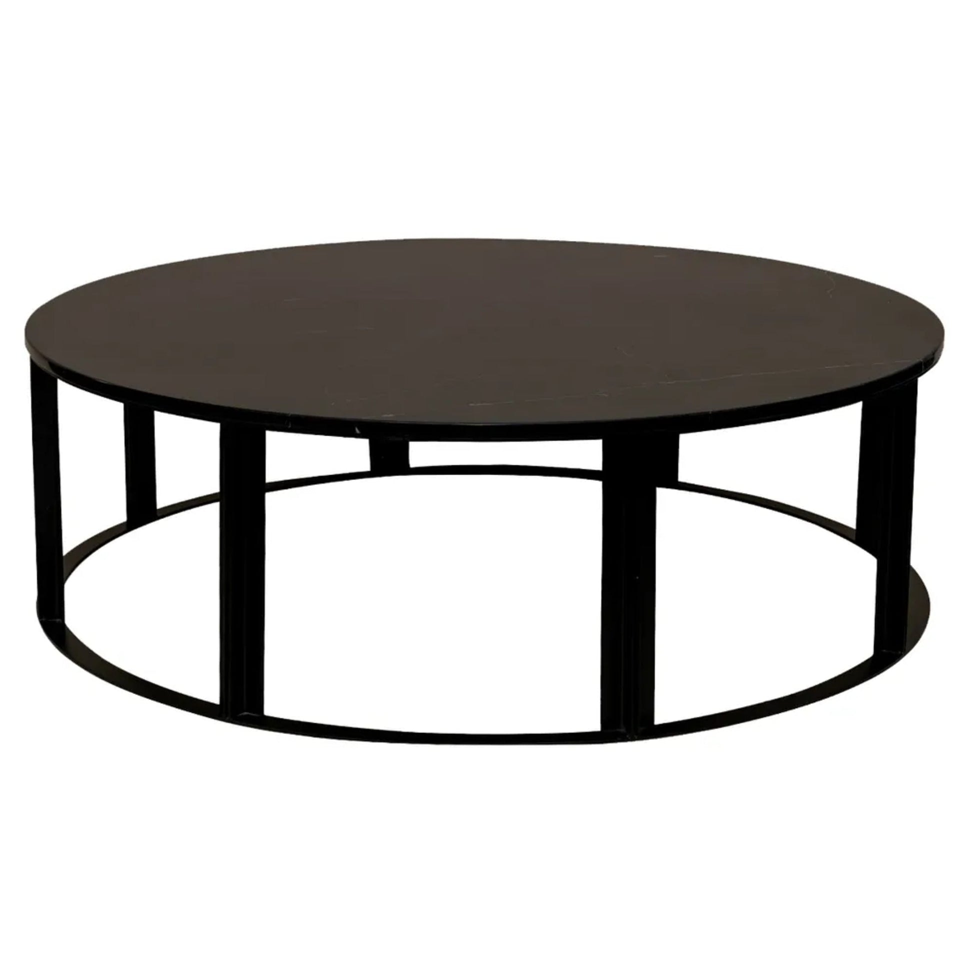 Bowie Marble Large Coffee Table - Grey Coffee Table Cafe Lighting & Living Black Large 