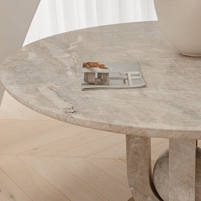 Brielle Round Marble Dining Table - Taj Stone Dining Table Raffine