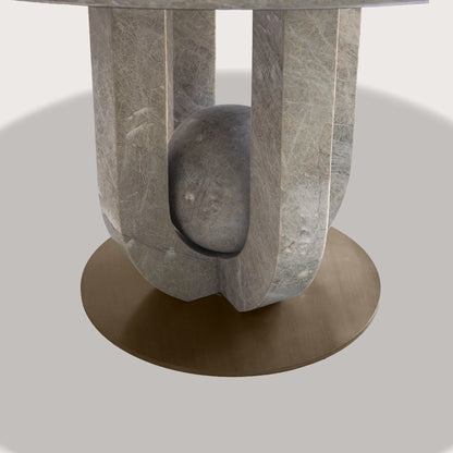 Brielle Round Marble Dining Table - Taj Stone Dining Table Raffine