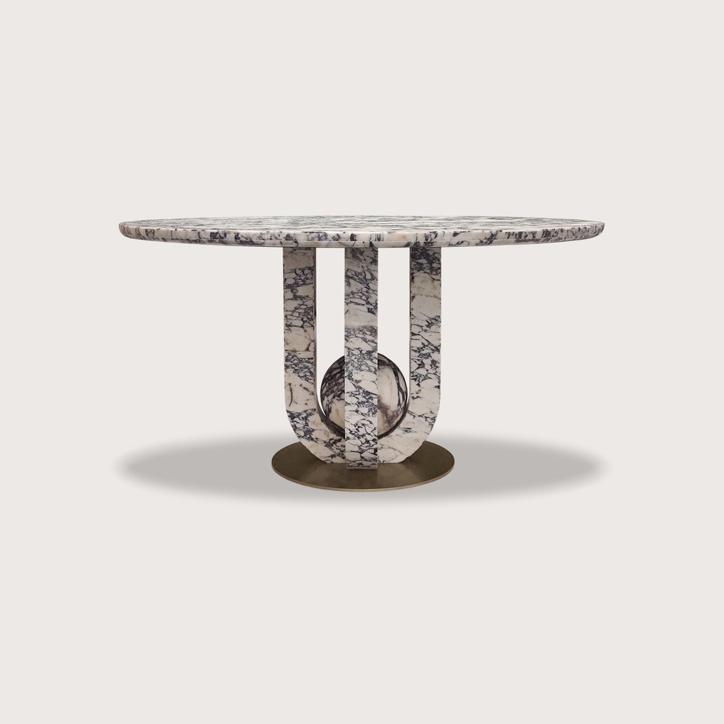 Brielle Round Viola Marble Dining Table Dining Table Raffine Default Title