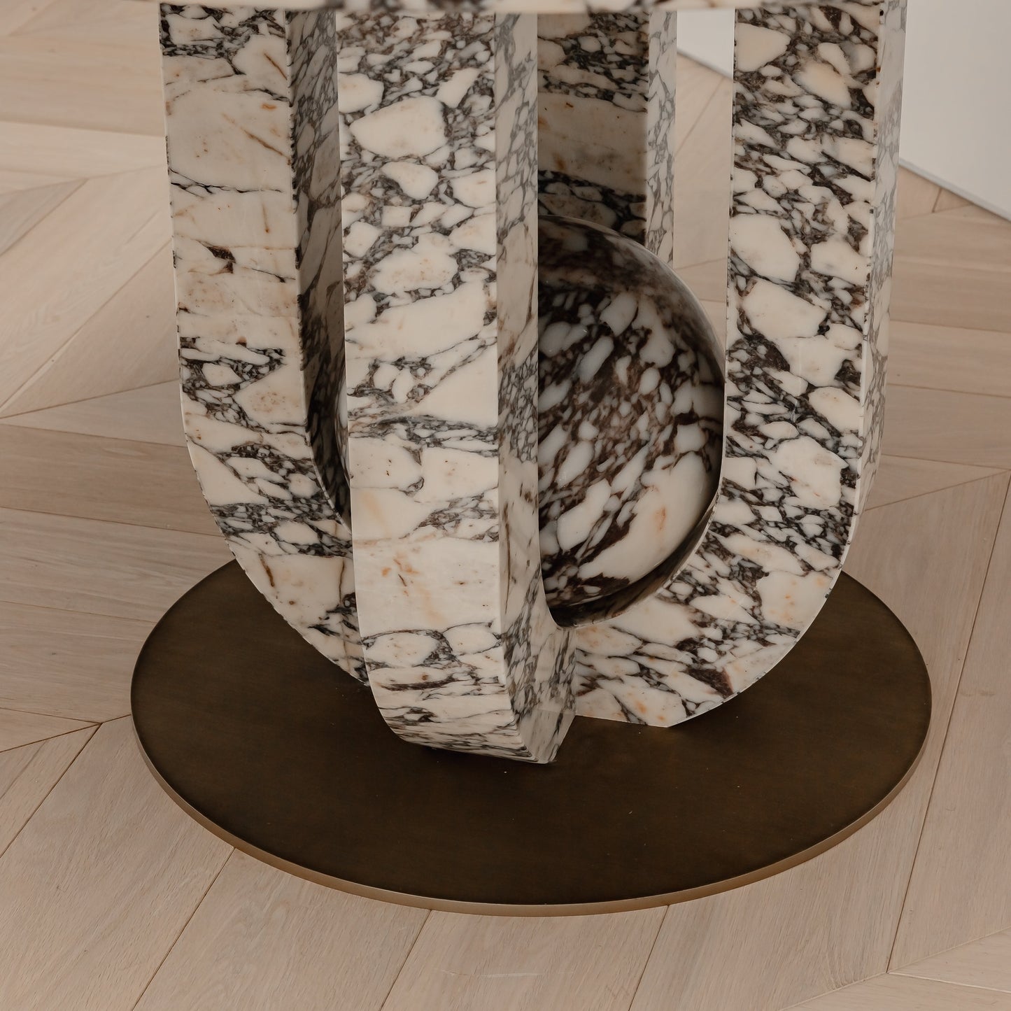 Brielle Round Viola Marble Dining Table Dining Table Raffine