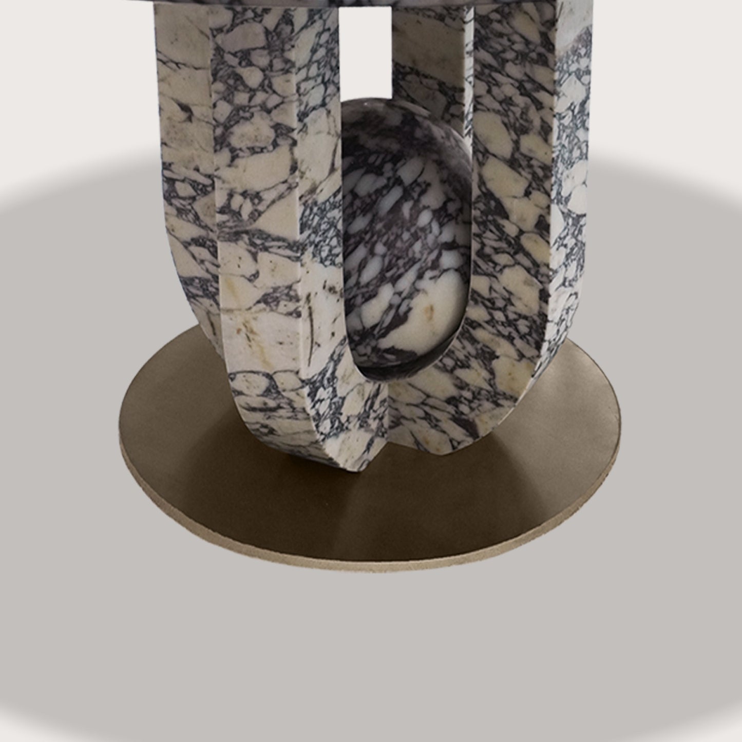 Brielle Round Viola Marble Dining Table Dining Table Raffine
