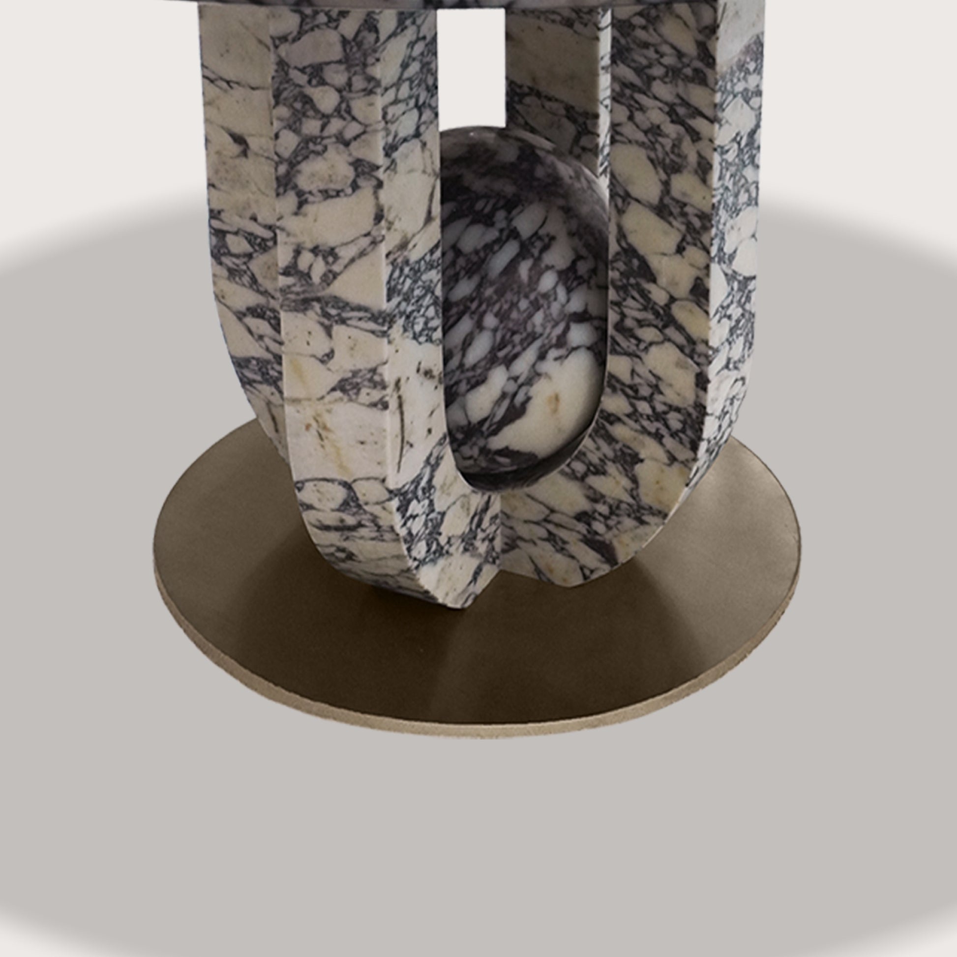 Brielle Round Viola Marble Dining Table Dining Table Raffine