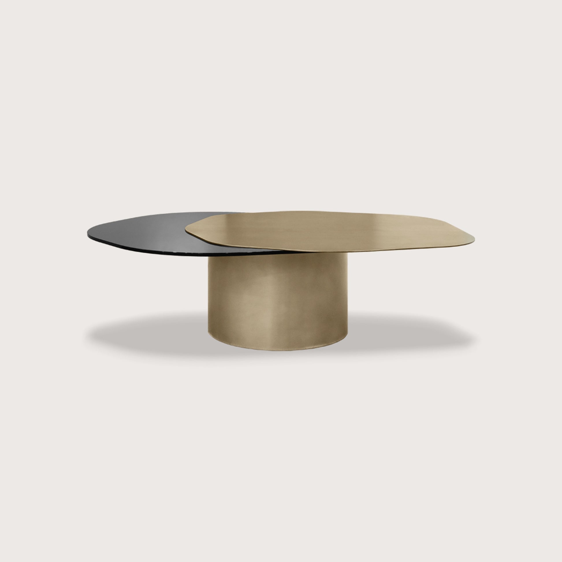 Carine Metal Coffee Table - Brass Coffee Table Raffine Default Title
