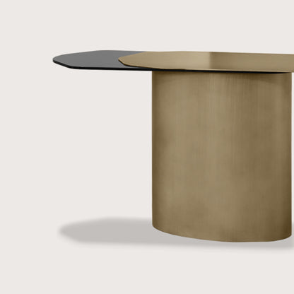 Carine Metal Console Table - Brass Console Table Raffine