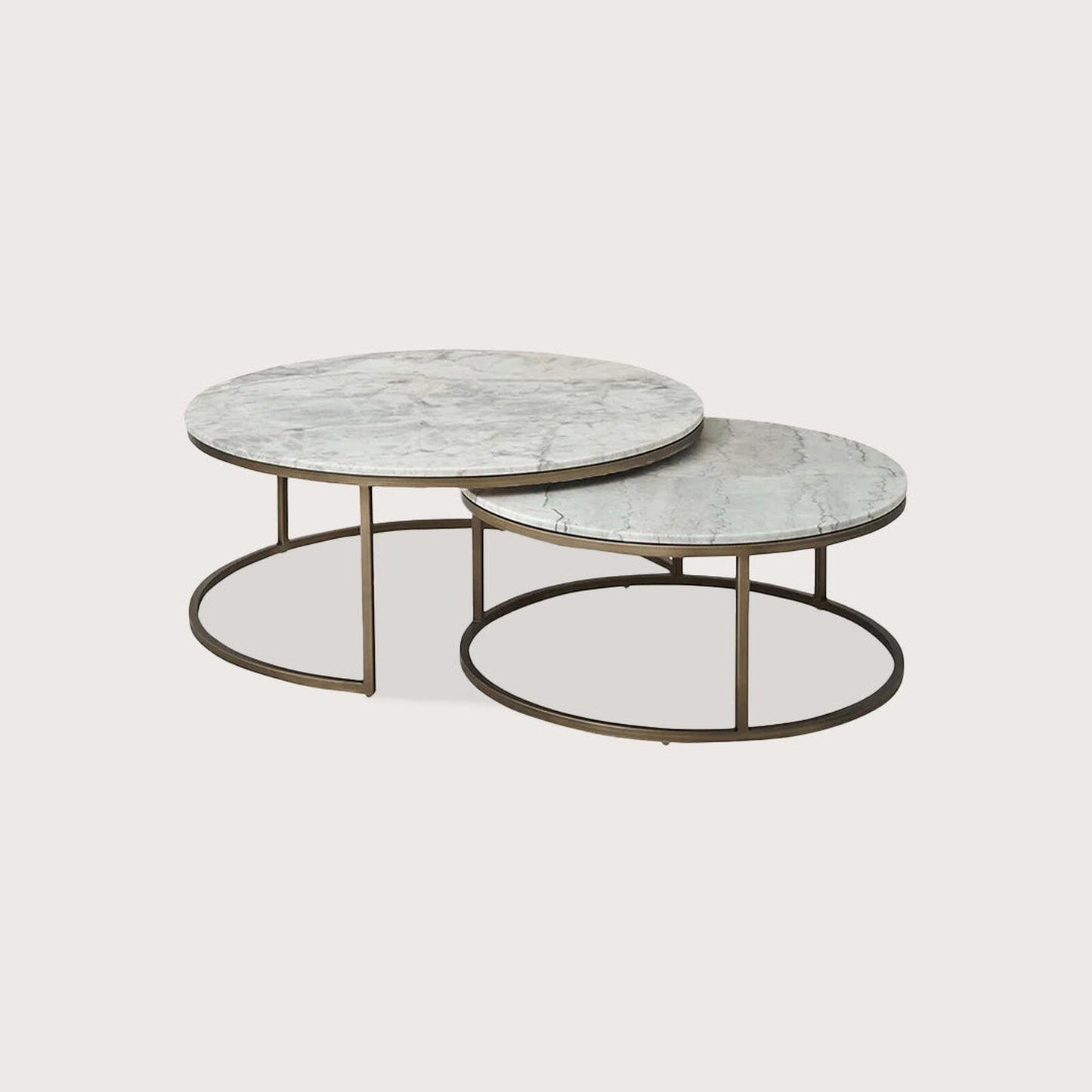 Celine Marble Coffee Table - Brass Coffee Table Raffine Default Title