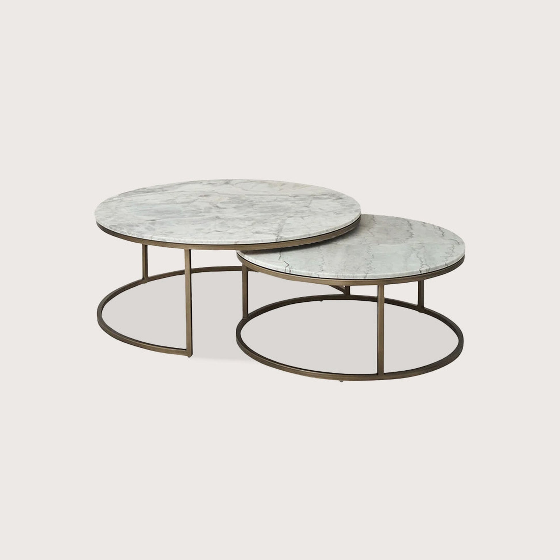 Celine Marble Coffee Table - Brass Coffee Table Raffine Default Title