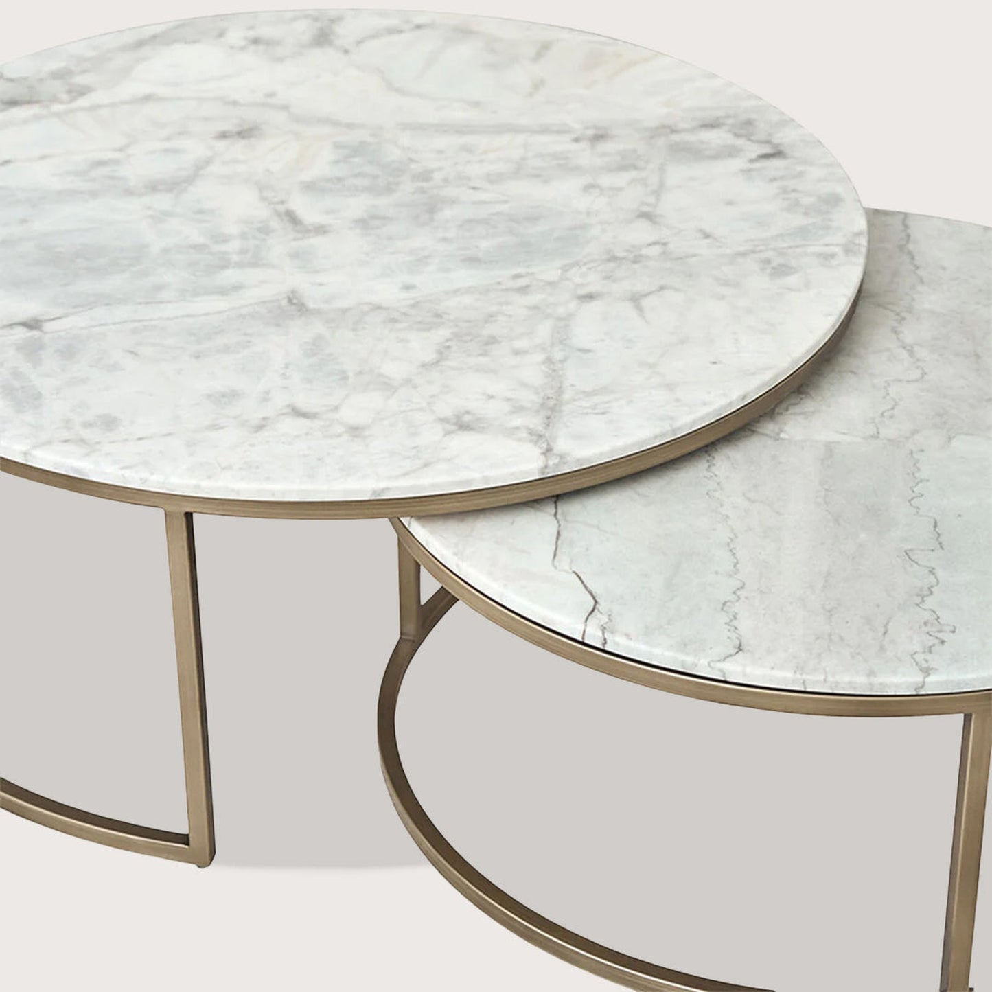 Celine Marble Coffee Table - Brass Coffee Table Raffine