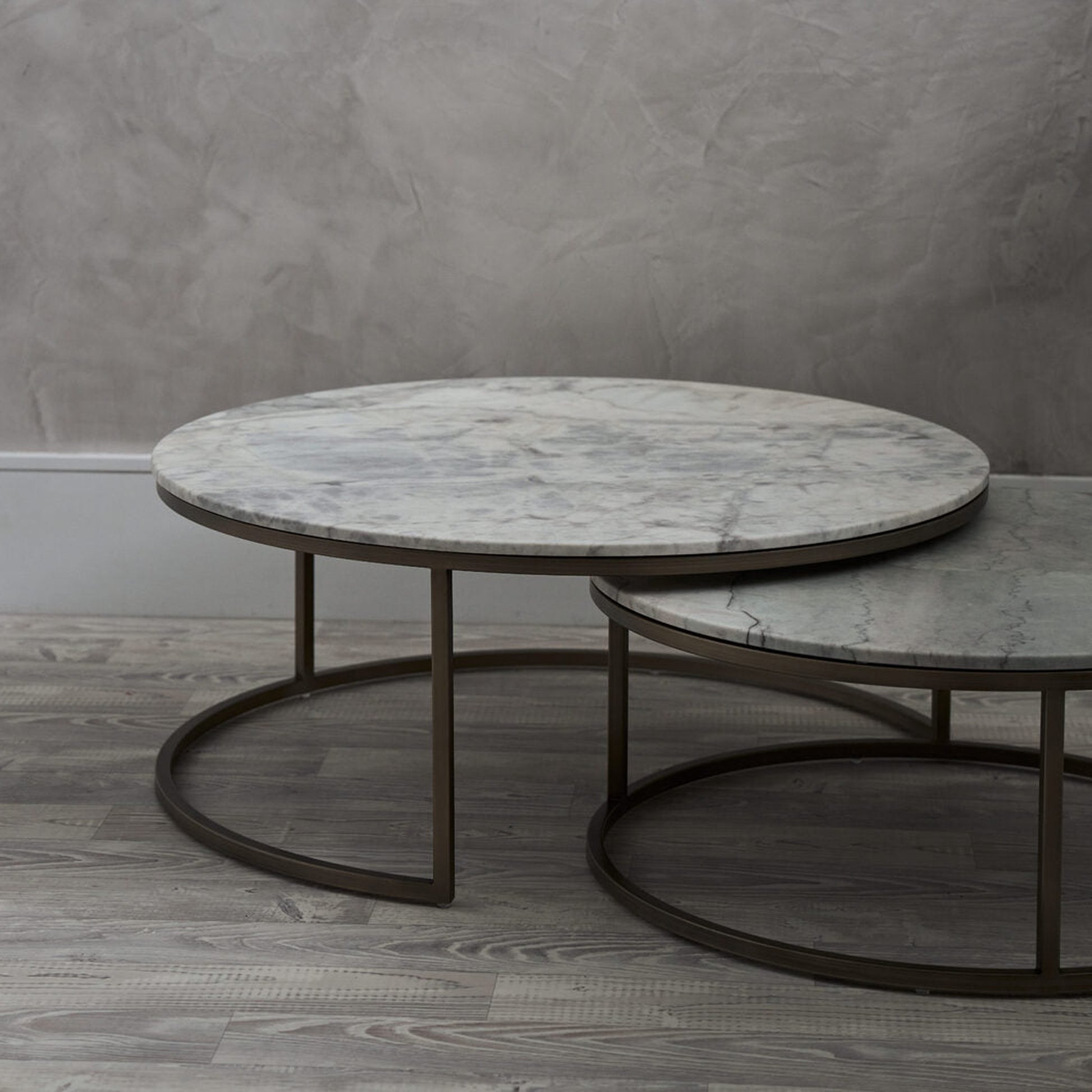 Celine Marble Coffee Table - Brass Coffee Table Raffine