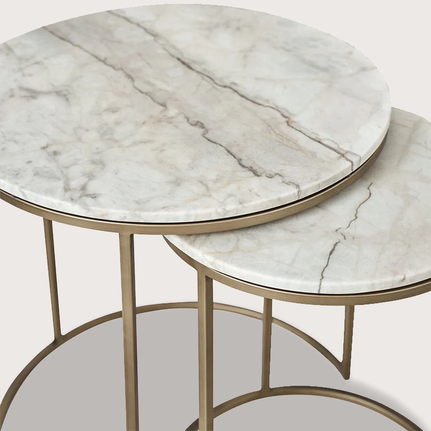 Celine Marble Side Table - Brass Side Table Raffine