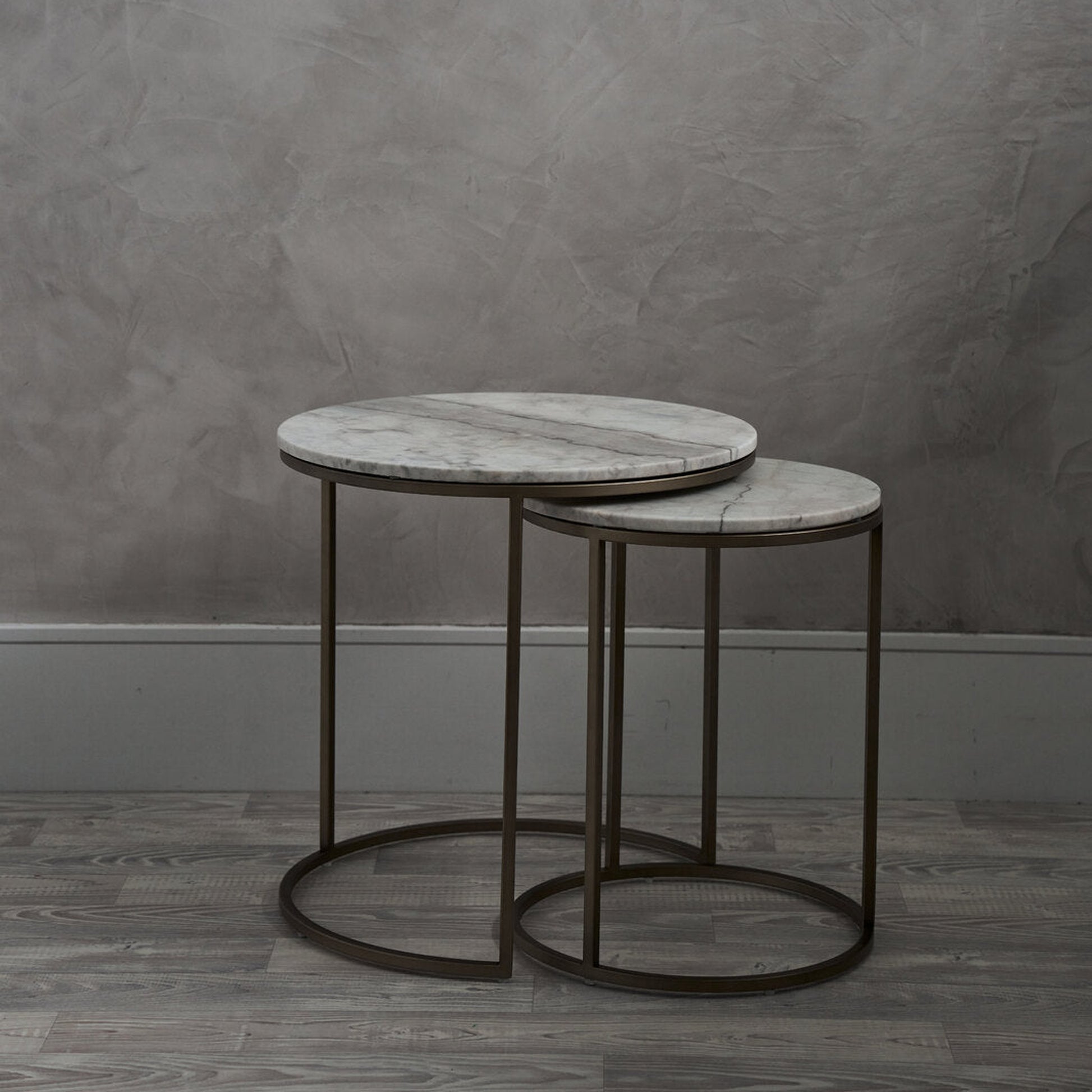 Celine Marble Side Table - Brass Side Table Raffine