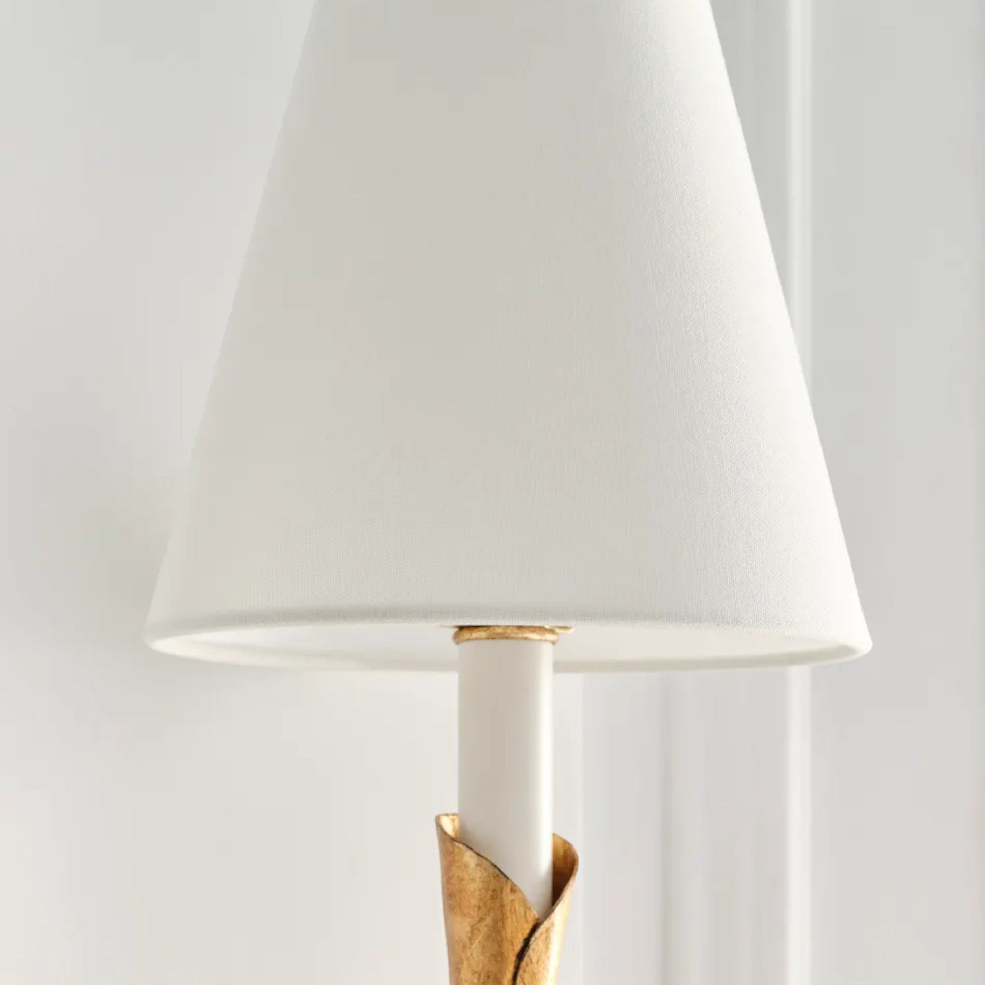 Chapman & Myers Aiden Large Tail Linen Wall Sconce - Gilded Iron Wall Light Bloomingdales Lighting   