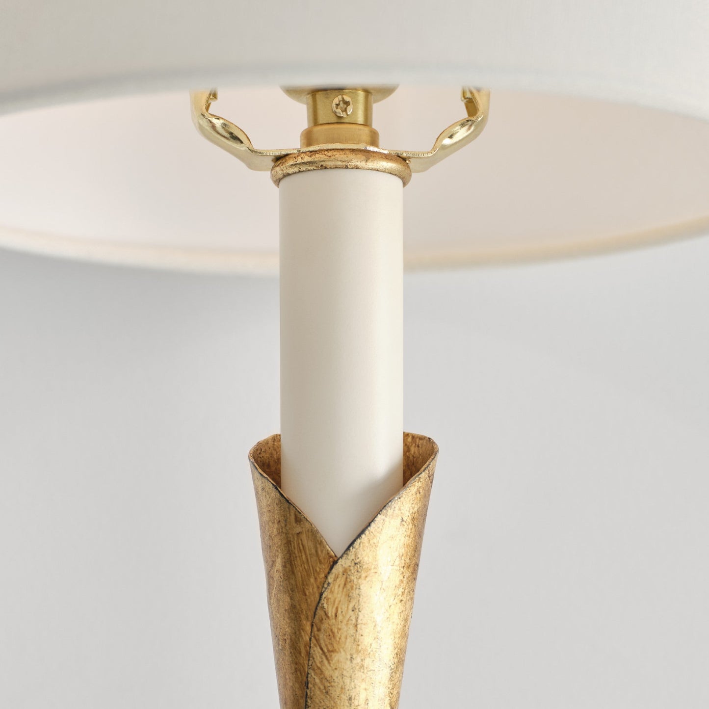 Chapman & Myers Aiden Large Tail Linen Wall Sconce - Gilded Iron Wall Light Bloomingdales Lighting   