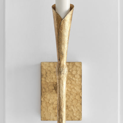 Chapman & Myers Aiden Large Tail Linen Wall Sconce - Gilded Iron Wall Light Bloomingdales Lighting   