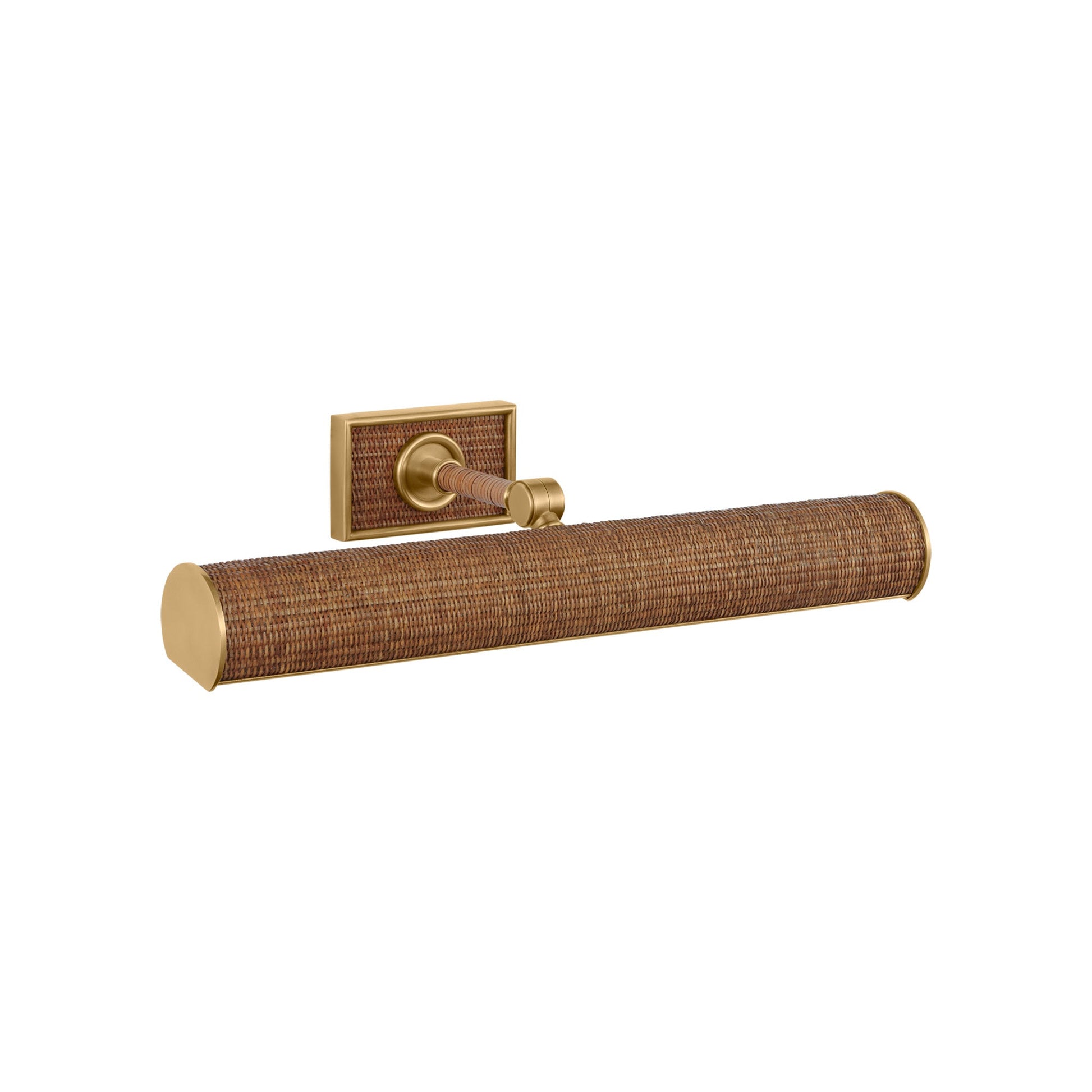 Chapman & Myers Halwell 18" Woven Rattan Picture Wall Light Wall Light Bloomingdales Lighting Brass