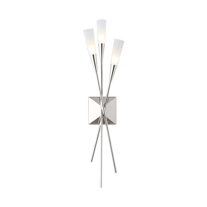 Chapman & Myers Stellar Triple Tail Wall Sconce - Matte Black Wall Light Bloomingdales Lighting Polished Nickel  