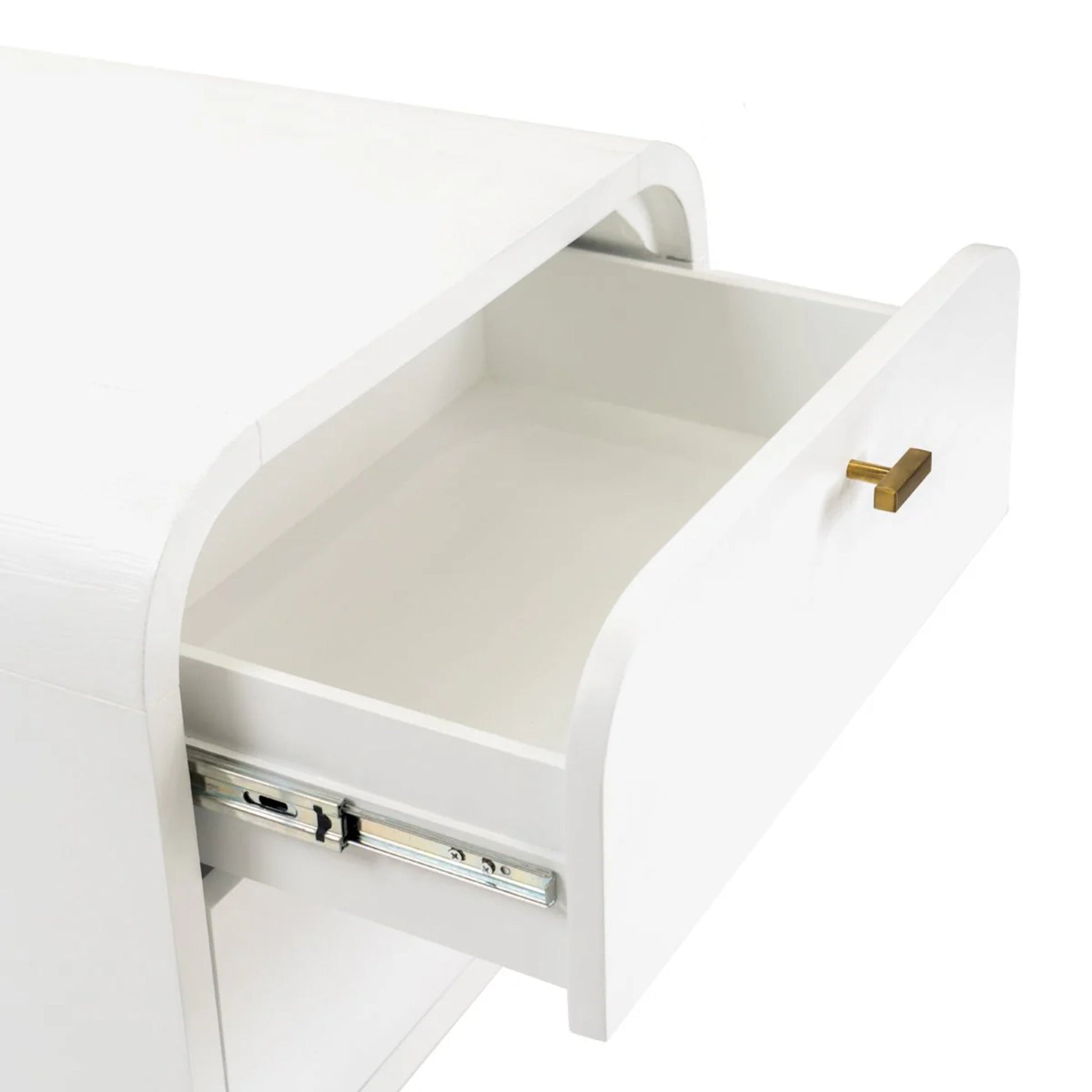Chisholm Oak Wood Bedside Table - White Bedside Table Cafe Lighting & Living   