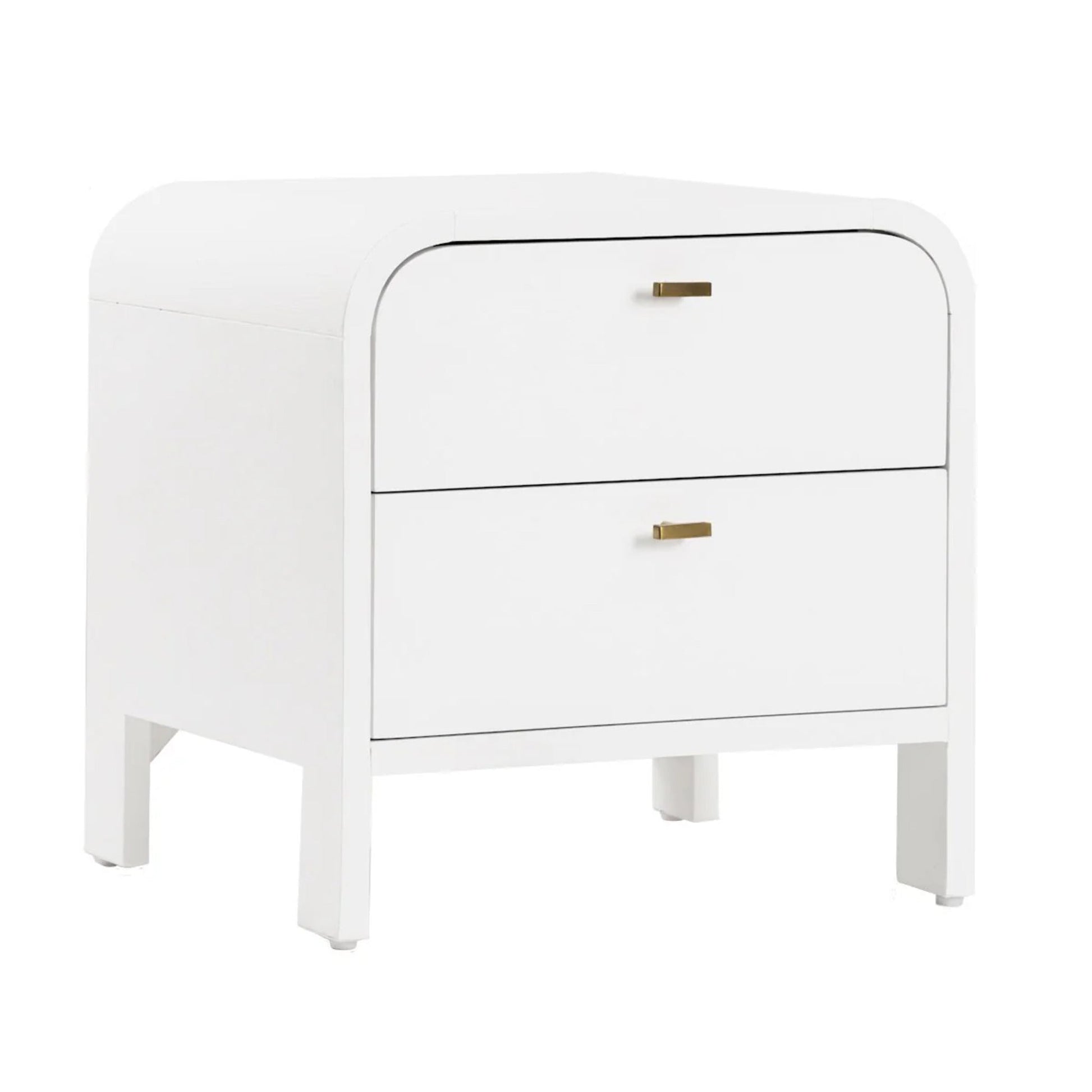 Chisholm Oak Wood Bedside Table - White Bedside Table Cafe Lighting & Living   
