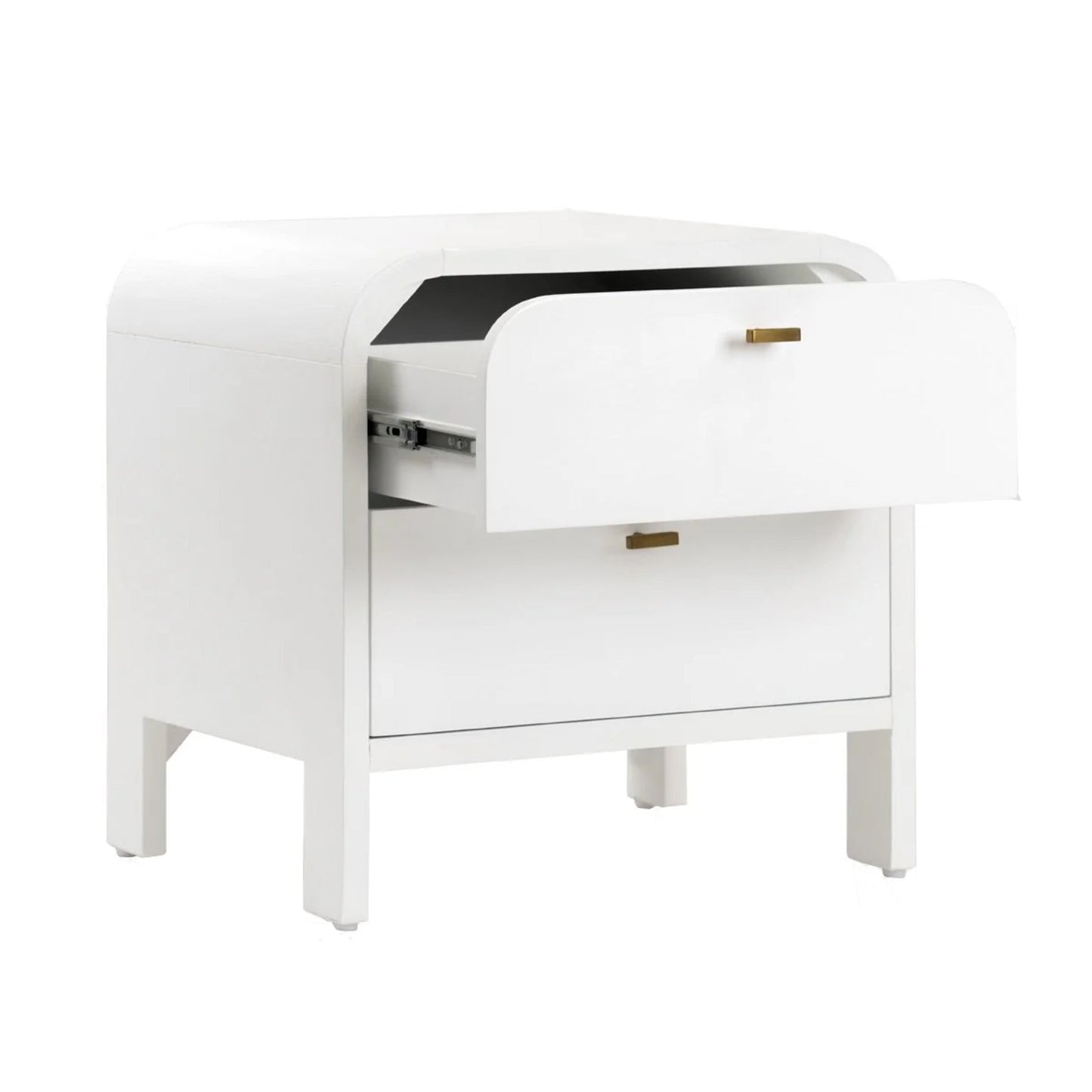 Chisholm Oak Wood Bedside Table - White Bedside Table Cafe Lighting & Living   