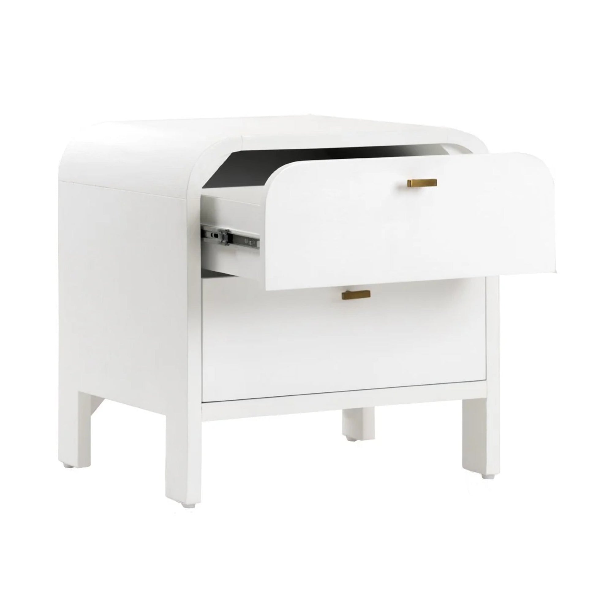 Chisholm Oak Wood Bedside Table - White Bedside Table Cafe Lighting & Living   
