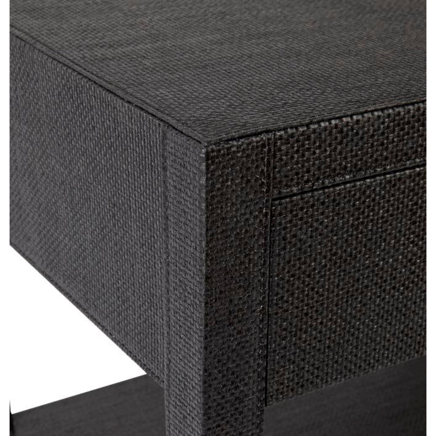 Chiswick Rattan Wrapped Bedside Table - Black Bedside Table Cafe Lighting & Living   
