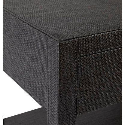 Chiswick Rattan Wrapped Bedside Table - Black Bedside Table Cafe Lighting & Living   