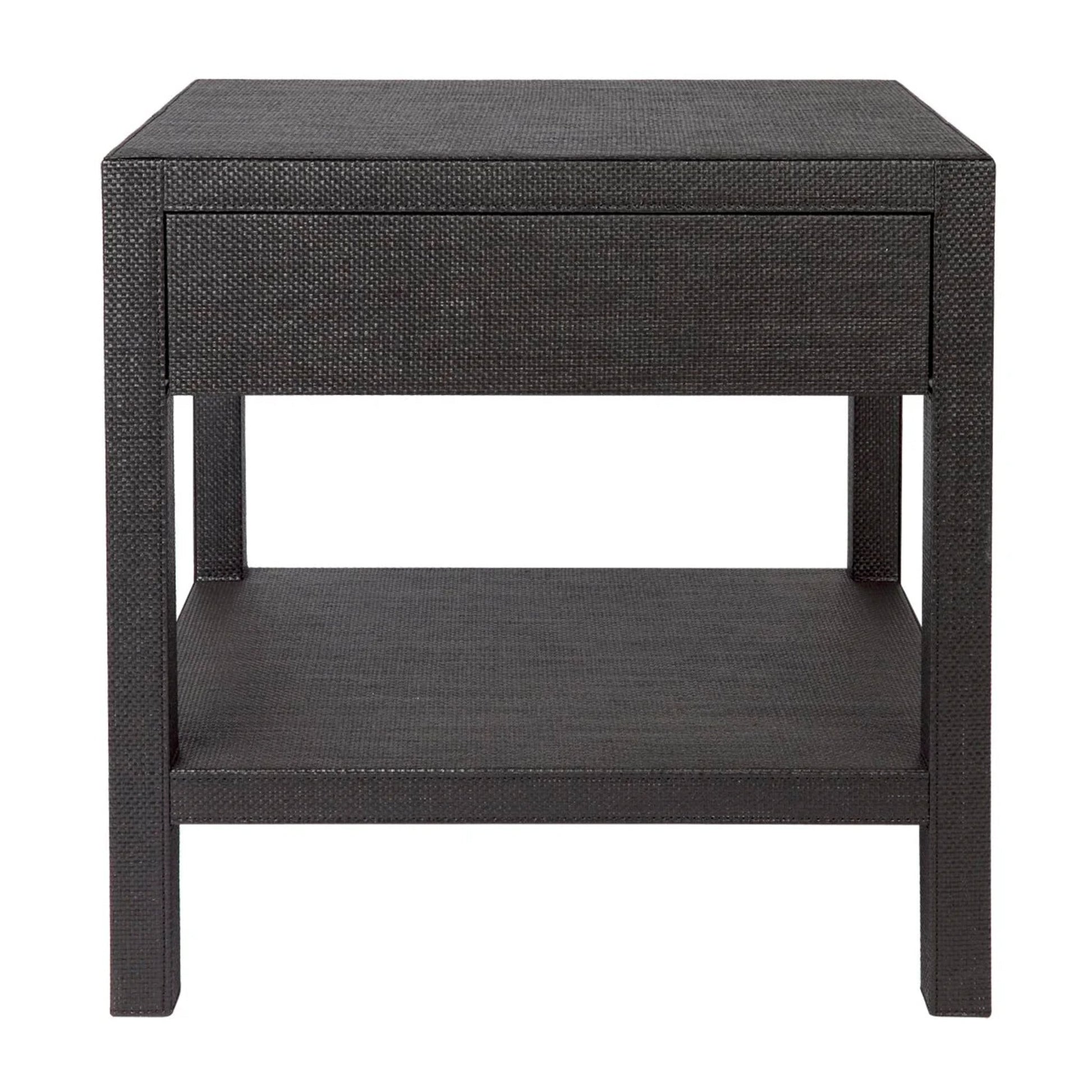 Chiswick Rattan Wrapped Bedside Table - Black Bedside Table Cafe Lighting & Living   