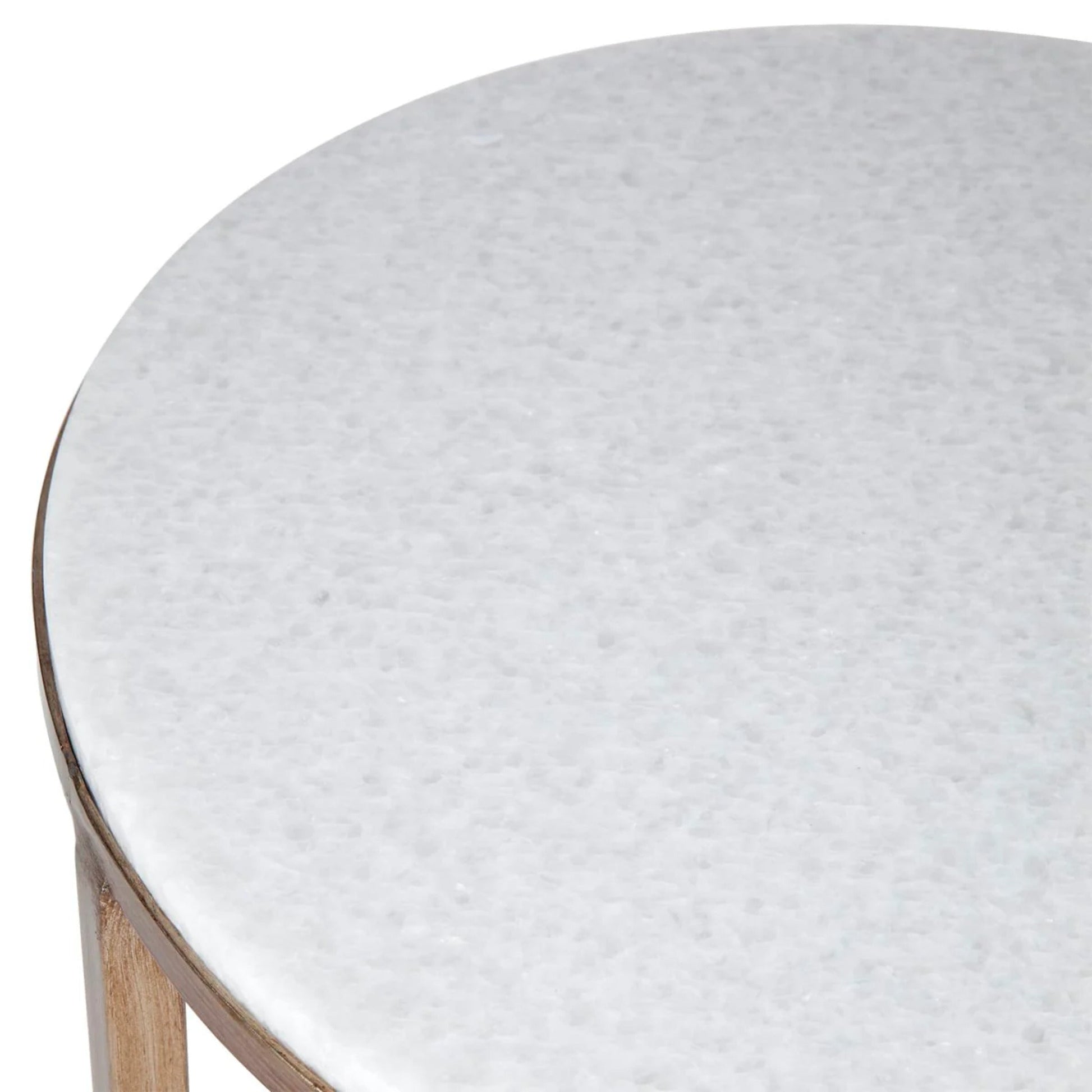 Chloe Stone Side Table - Antique Gold Side Table Cafe Lighting & Living   