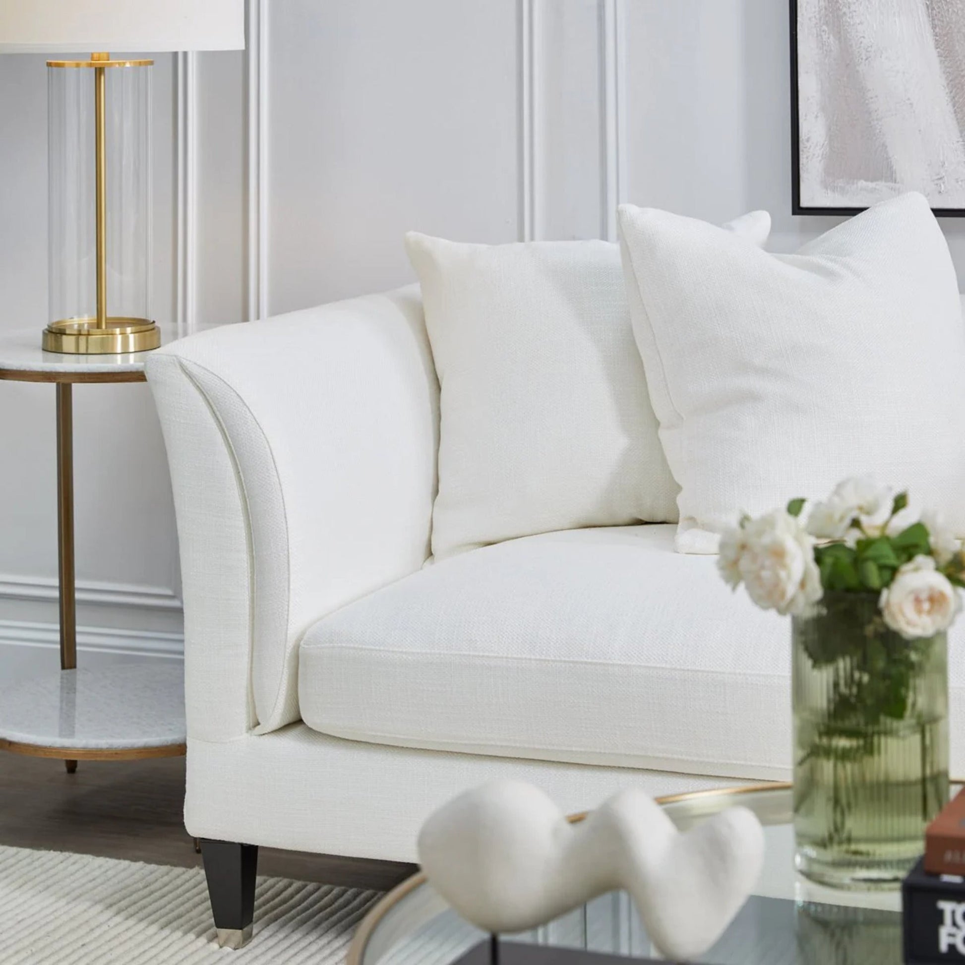 Chloe Stone Side Table - Antique Gold Side Table Cafe Lighting & Living   
