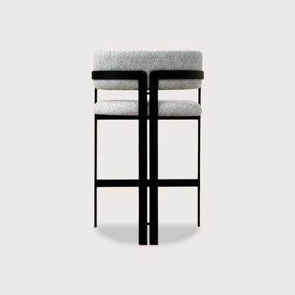 Claude Rounded Metal Bar Stool - Black Bar Stool Raffine