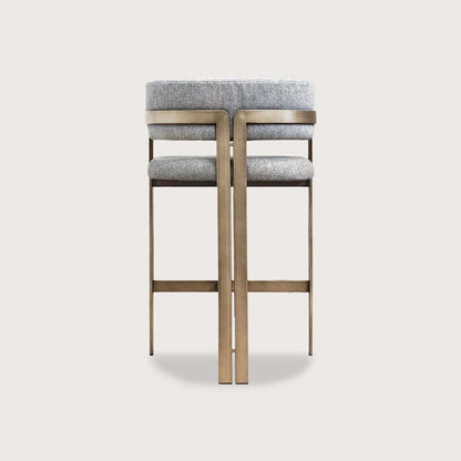 Claude Rounded Metal Bar Stool - Brass Bar Stool Raffine