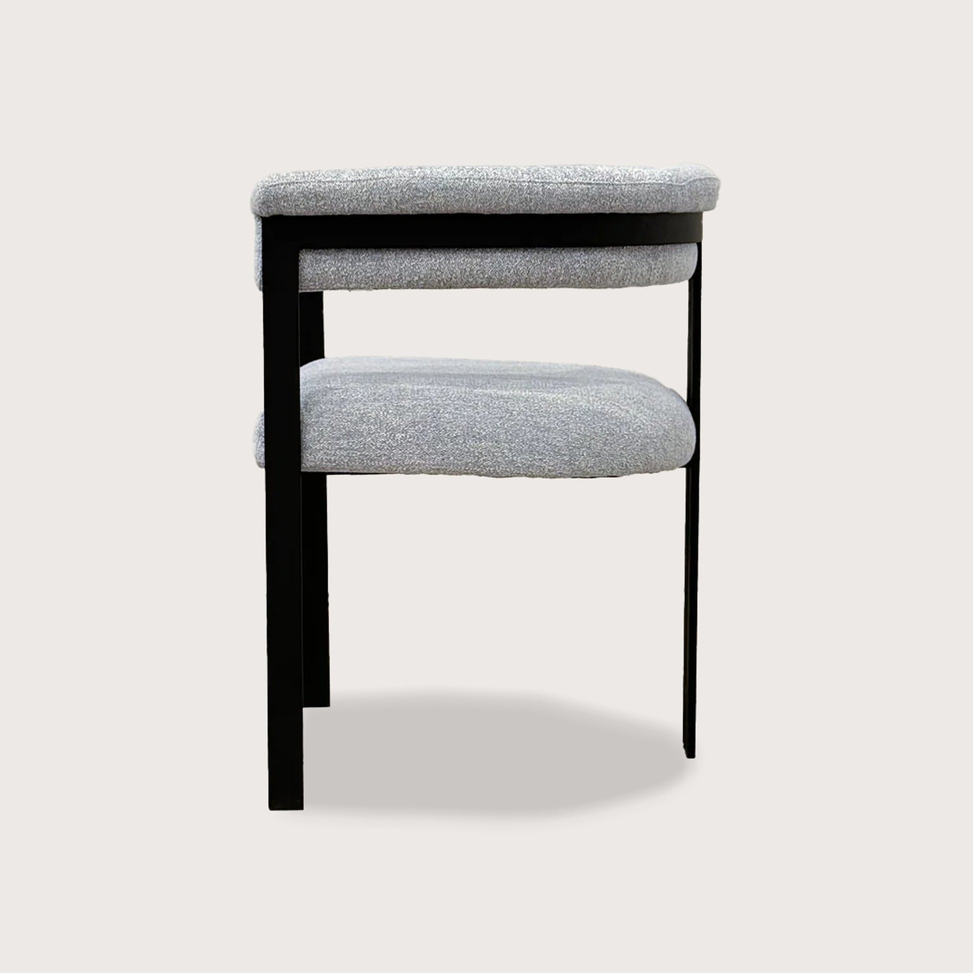 Claude Soft Metal Dining Chair - Black Dining Chair Raffine