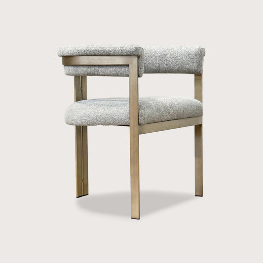 Claude Soft Metal Dining Chair Dining Chair Raffine Brass
